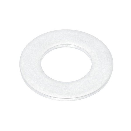 Zoro Select Flat Washer, For Screw Size 1/2 in , PTFE Not Applicable Finish, 10 PK WASB12NPTFE