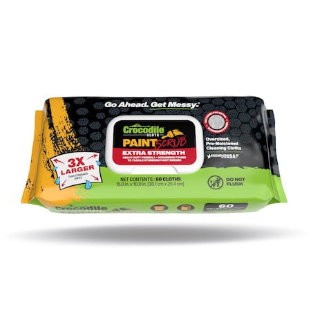 Crocodile Cloth Paint Scrub, 60PK 6925-060