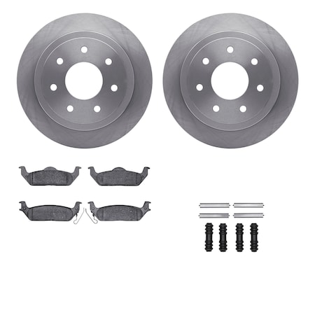 Dynamic Friction Co DFC Brake Rotor- Heavy Duty Brake Pad includes Hardware 6412-54224