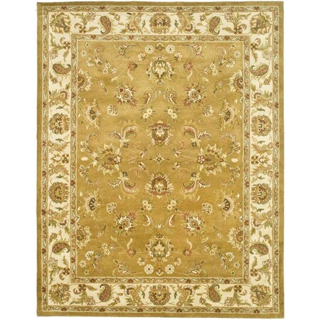 Safavieh 5 x 8 ft. Medium Rectangle- Traditional Heritage Mocha And Ivory Hand Tufted Rug HG816A-5