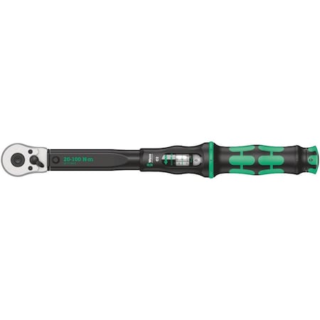 Wera Click-Torque C 2 torque wrench with reversible ratchet, 20-100 Nm, 1/2 in x 20-100 Nm 5075621001