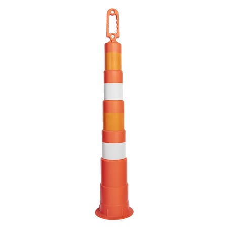 Jrex Safety 42 in Orange Channelizer Cone with (4) 4 in Engineer Grade Sheeting CHO42-JR-4-EG