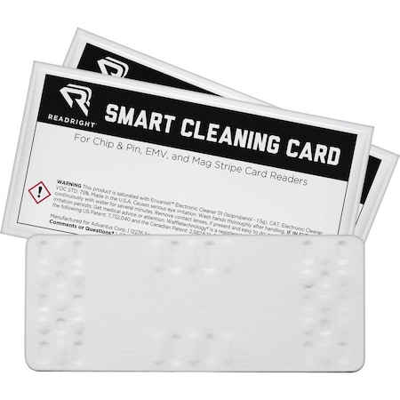 Advantus Read Right, Smart Cleaning Card With Waffletechnology, 10 Per Box RR15059