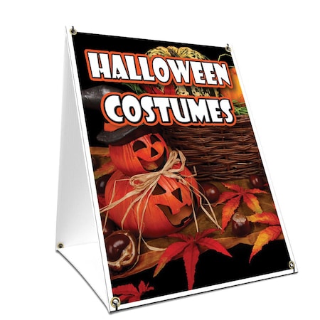 Signmission Halloween Costumes, 24 Inch x 18 Inch A-frame Yard Sign, Plastic Sign SBC-1824-Halloween Costumes