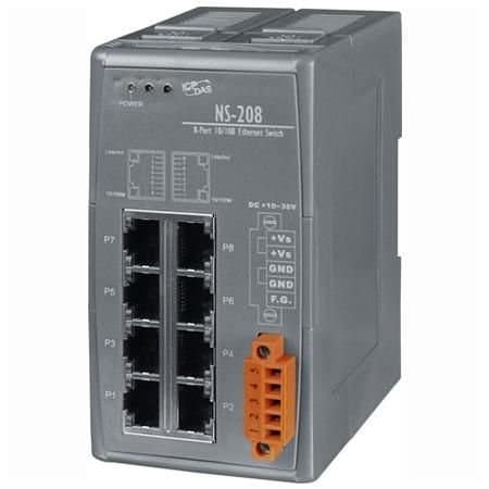 Omega 8 PORT INDUSTRIAL ETHERNET SWITCH NS-208