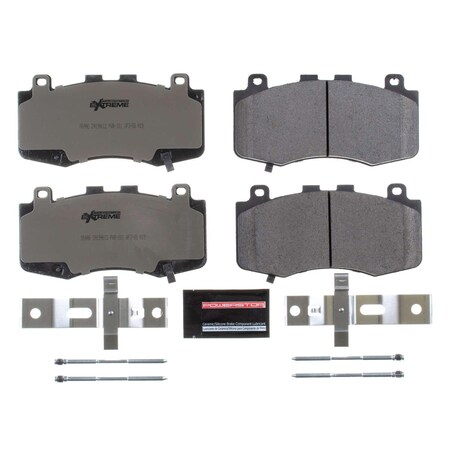 Powerstop Z26 STREET WARRIOR CARBON FIBER-CERAMIC BRAKE PADS WITH HARDWARE Z26-6006