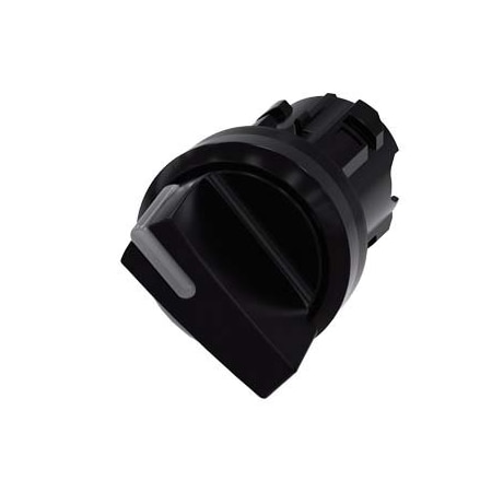 Siemens Illuminable selector switch, 22 mm, round, plastic, black 3SU1002-2BC10-0AA0-ZY12