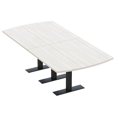 Skutchi Designs 8ft Arc Rectangle Conference Table With Power | Harmony Series | Person Meeting Room Table HAR-AREC-48X96-T.BK-WA7976-NA