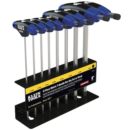 Klein Tools 8 Piece T-Shape Hex Key Set, JTH68M JTH68M