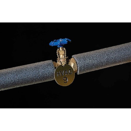 Nmc Tags, 1.5 Square, 035 Brass EVT1S