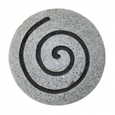 Homeroots 28" X 28" X 2" Gray Round Modern Spiral Wall Art 274933