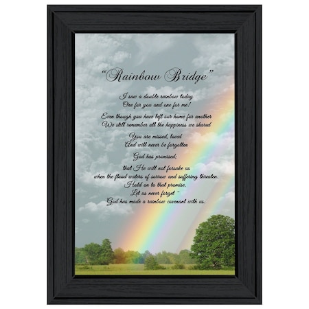 Homeroots Rainbow Bridge 3 Black Framed Print Wall Art 405404