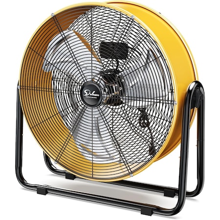 Simple Deluxe 20 Inch Heavy Duty Metal Industrial Drum Fan, 3 Speed Floor Fan for Warehouse, Workshop, Factory an HIFANXDRUM20