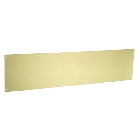 National Hardware Kickplate, 34 in L, 8 in W, 004 in Gauge, Aluminum, Brushed Gold N270-353
