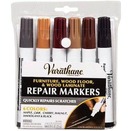 Varathane Wood Stain Repair Markers Set, 6 Colors, 0.78 oz 358159