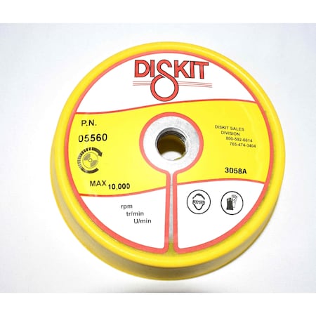 Diskit Diskit Abrasive Sanding Pad 05560: Firm, 5", hook, 0 Hole, Slant Profile MADE IN USA 05560