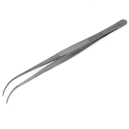A2Z Scilab Tweezers, Fine Serrated Tip Curved Lab Forceps, 10 inch, Stainless Steel A2Z-ZR1120