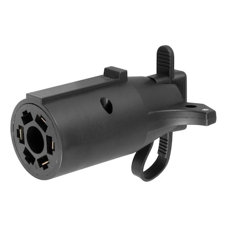 Curt Electrical Adapter with Tester, Plastic Housing Material, Black 57245