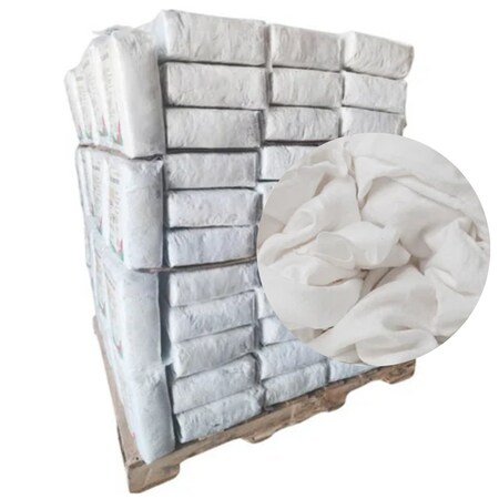Supremeplus Recycled White Flannel (Polishing) Cleaning Rags, 960 lbs. Pallet, 96 x 10 lbs. Bags, 96PK SP-9787