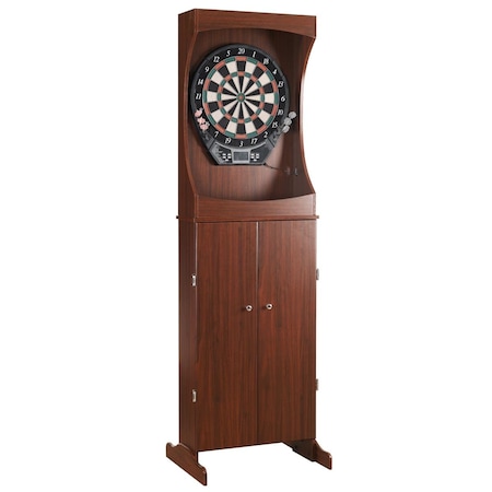 Carmelli Outlaw Free Standing Dartboard & Cabinet Set, Cherry Finish CA478201