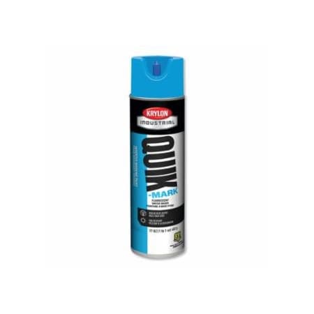 Krylon Industrial Quik-Mark, Fluorescent Inverted Marking Paint, 17 oz Cap Vol, 20 oz Aerosol Can, Caution Blue, 12PK 425-A03620004