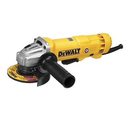 Dewalt SMALL ANGLE GRINDER, 4 .5 DIA WHEEL, 5/8-11 ARBOR/SHANK, 120 V AC, FOR WHEEL: DWE402W
