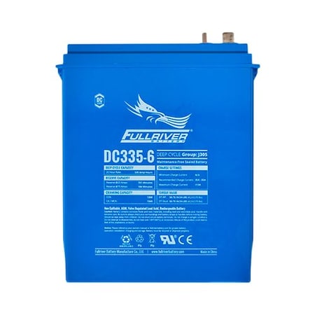 Fullriver 6V 335Ah Deep Cycle AGM Battery Group 902, J305 DC335-6