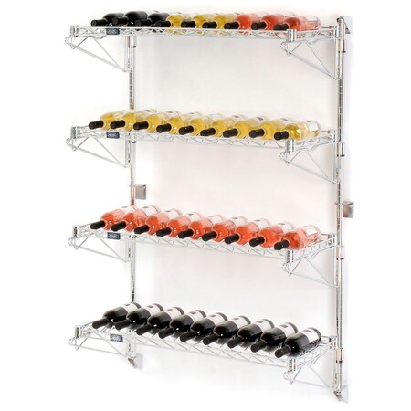 Global Industrial Wine Bottle Rack - Wall Mount 36 Bottle 36" x 14" x 54" 797155