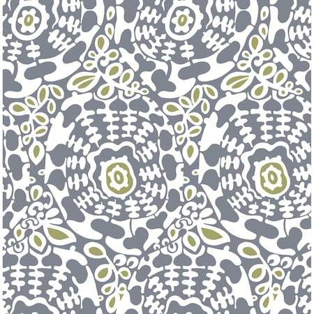 A-Street Prints Divine Slate Abstract Medallion Wallpaper 4122-27037