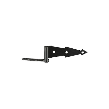 National Hardware Hook and Strap Hinge, Steel, Black, 50 lb N165-464