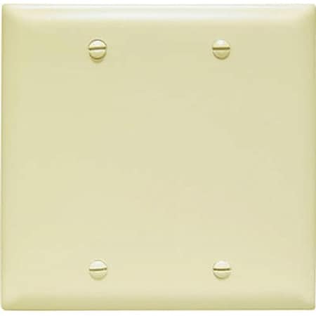 Legrand Blank Wallplate, 0.07 in Thick, 2 -Gang, Nylon, Ivory, Box Mounting TP23ICC12