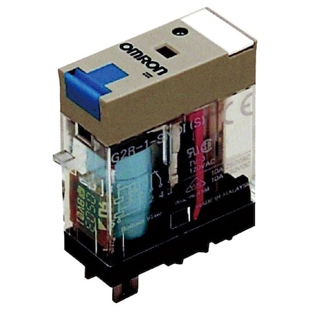 Omron General Purpose Relay, Square, 21.6 mA, 5 Pins, Plug-in G2R-1-SNDI DC24(S)