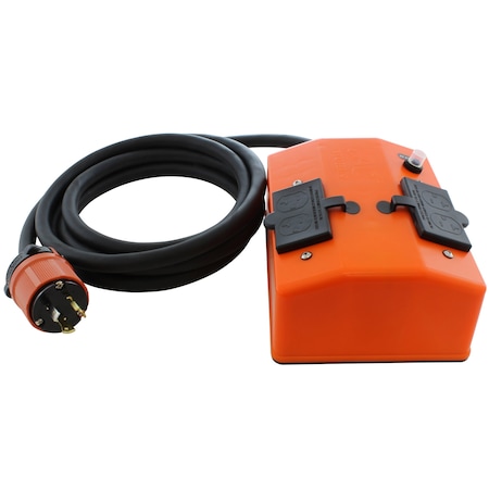 Ac Works NEMA 5-20, NEMA L5-20, 10 ft, Orange L520PDU-010