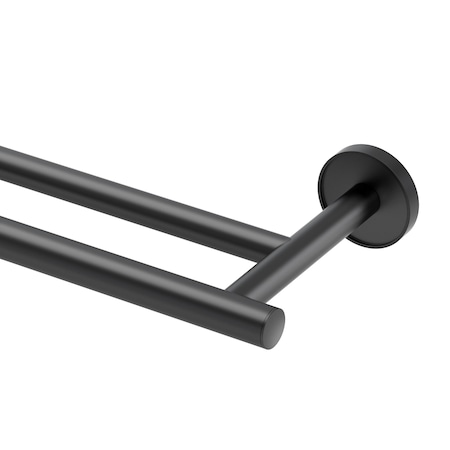 Gatco Sky 24" Double Towel Bar, Matte Black 5554MX