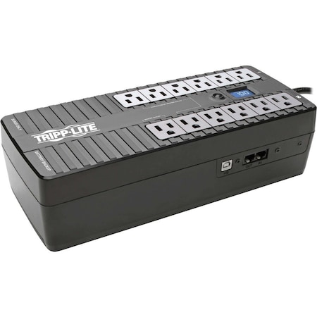 Eaton Tripp Lite Series 850VA 425W Standby UPS - 12 NEMA 5-15R Outlets, 120V, 50/60 Hz, USB, LCD, ECO850LCD