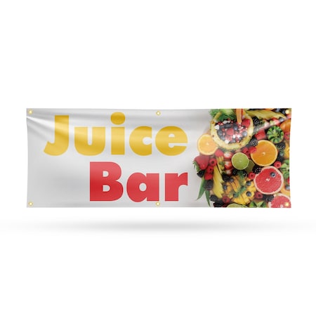 Signmission Juice Bar, 24 Inch x 72 Inch, Vinyl Banner B-72-30715