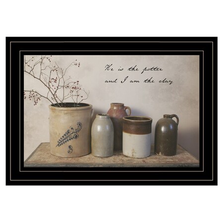 Homeroots He is the Potter 3 Black Framed Print Wall Art 406429