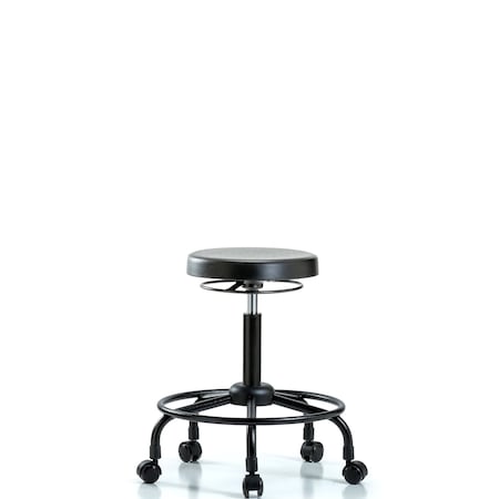 Blue Ridge Ergonomics Bench Stool, Med, Poly, RT, Casters BR-PMBSO-RT-RC