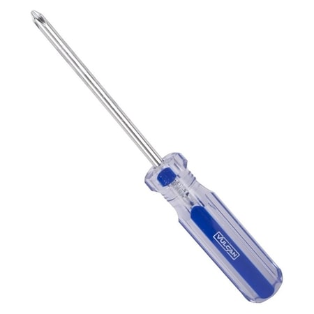Vulcan Screwdriver, No 2 Drive, Phillips Drive, 7-1/2 in OAL, 4 in L Shank, Plastic Handle TB-SD09