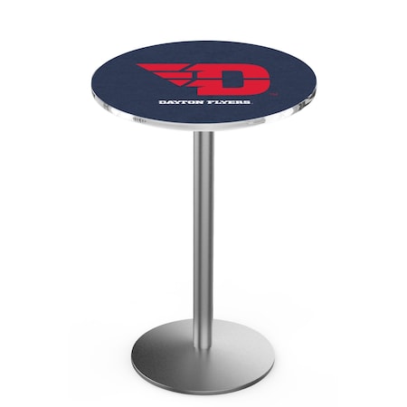 Holland Bar Stool Co 36" Stainless Steel University of Dayton Pub Table, 36" dia. Top L214S3636DytnUn