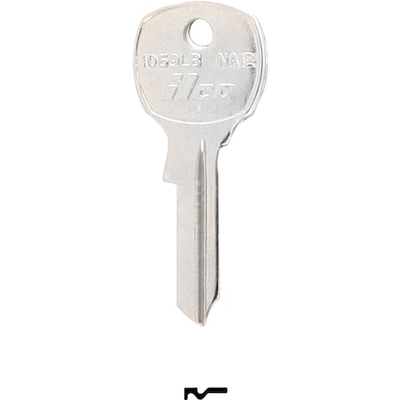 Ilco National Nickel Plated File Cabinet Key NA12 / 1069LB, 10PK IAL3485800B