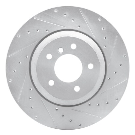 Dynamic Friction Co DFC Brake Rotor - Drilled and Slotted - Silver 631-31064R