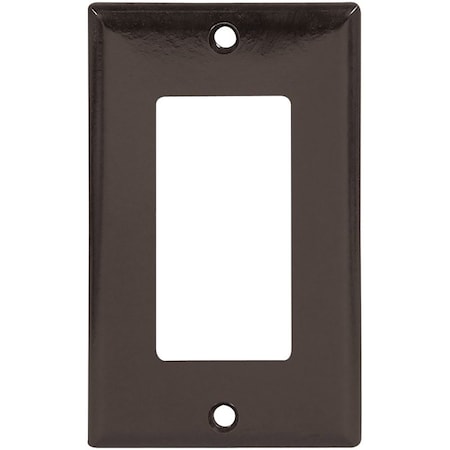 Eaton Wiring Devices 2151 Wallplate, 4-1/2 in L, 2-3/4 in W, 1 -Gang, Thermoset, Brown, High-Gloss 2151B-BOX