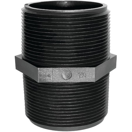 Green Leaf Pipe Nipple, 1 in, MNPT, Black M 1000 P