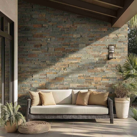 Msi Gold Rush Ledger Panel SAMPLE Natural Quartzite Wall Tile ZOR-PNL-0075-SAM