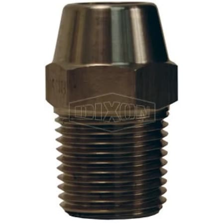 Dixon Hex Nipple, 1/4 in x 1-5/16 in L MNPT, 304 SS, Domestic FMS250