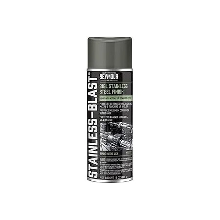 Seymour Midwest Stainless-Blast, Specialty Automotive Stainless Steel Spray Paint net 12 oz. 1654-1