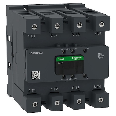 Schneider Electric CTR Deca 200A 4P 24-60V ACDC EvLk LC1DT200ABNE