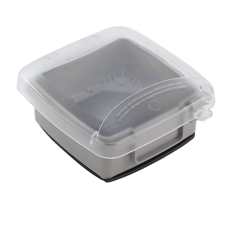 Intermatic Extra-Duty Plastic In-Use Weatherproof Cover, Double-Gang, Vrt, 2.25 in Clear WP5220C