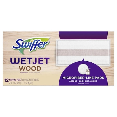 Swiffer WetJet 76562 Wood Mopping Pad Refill, Microfiber 037000765622